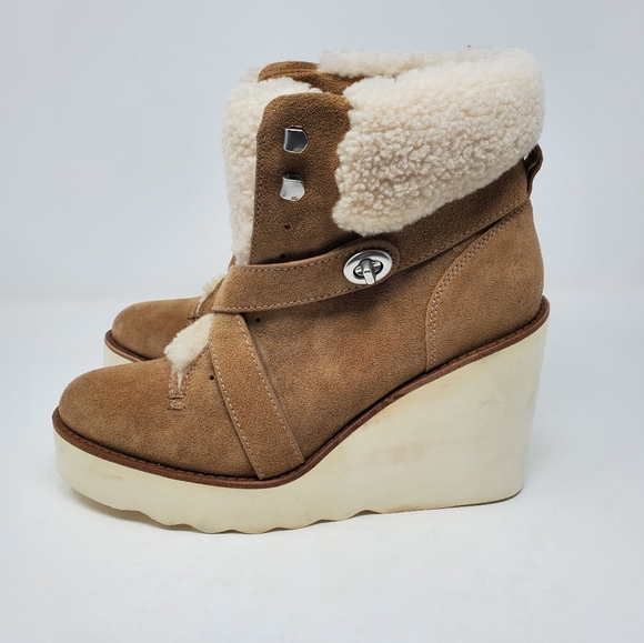 Coach kenna tan wedge booties - Picture 2 of 12